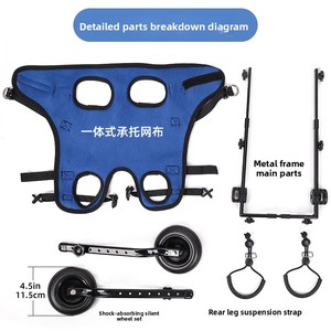 Fauteuil roulant pliable <span class=keywords><strong>pour</strong></span> <span class=keywords><strong>chien</strong></span> Surepawzy, aide à la réadaptation et à la mobilité, poussette scooter - Product Image 3