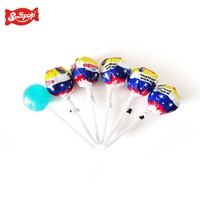 Fruity Tongue Painter Lollipop with Gum Party-Friendly Bottle Packaging