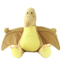 Peluche dinosaure en tissu de coton avec doublure en maille lavée, rembourrée en coton PP, 31-50 cm, coussins décoratifs pour voiture, cadeau d'anniversaire