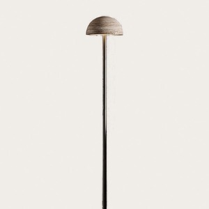 Stone Dome Floor Lamp H1300mm Travertine Lampshade LED Light Source Retro Villa Living Room Lamp - Product Image 1