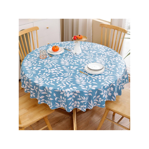Red Heartin Printed Sustainable Handmade 100% Cotton Embroidered <b>Blue</b> 8ft Tablecloth for Elegant Dining Eco Friendly Gatherings - Product Image 6