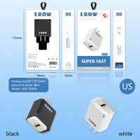 Chargeur Super Rapide de Haute Qualité 120w Type C Prise UK US EU et Adaptateur de Charge Rapide 120w avec USB Type C pour Téléphone