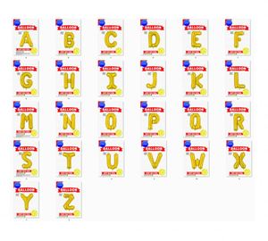 Wholesale 32 Inch Gold Letter Foil <b>Balloon</b> With Back Card Packing for Aluminium <b>Balloons</b> Party <b>Decoration</b> - Product Image 2