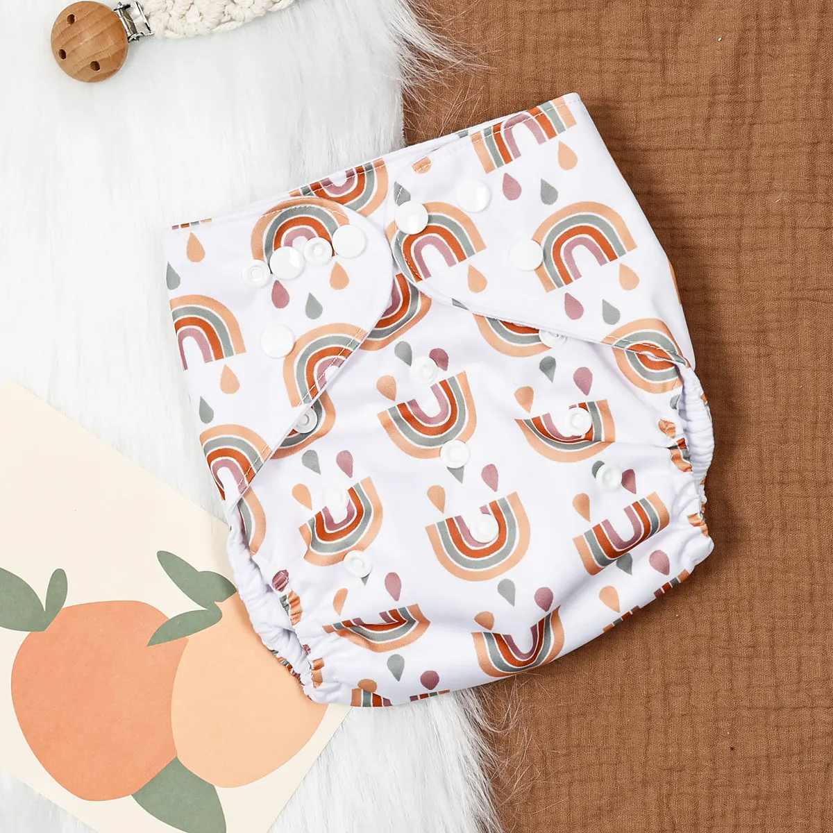 Happyflute popok kain dapat digunakan kembali popok satu ukuran saku dapat dicuci dapat disesuaikan tanpa sisipan