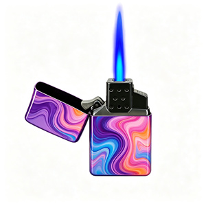 Briquet torche à flamme droite coupe-vent rechargeable avec logo personnalisé, gravure de logo sur mesure, vente en gros - Product Image 6
