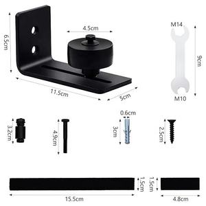 Guide <span class=keywords><strong>de</strong></span> sol pour <span class=keywords><strong>porte</strong></span> coulissante <span class=keywords><strong>de</strong></span> grange, design encastré, montage mural, rouleau inférieur réglable, plat, anti-rayures, quincaillerie pour <span class=keywords><strong>porte</strong></span> <span class=keywords><strong>de</strong></span> grange - Product Image 4