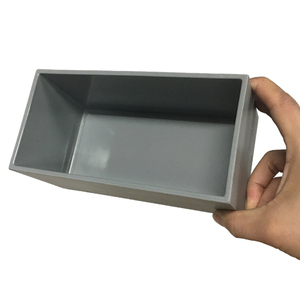 Macetas rectangulares de plástico <span class=keywords><strong>Artificial</strong></span> gris de alta calidad, maceta grande para interior, exterior, balcón, hogar, jardín, precio de fábrica - Product Image 2