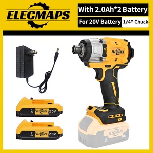 Obeng Listrik Tanpa Kabel Profesional 20V dengan Dua Baterai 2.0Ah Pengisi Daya Cepat Chuck 1/4" Daya Tahan Baterai Lama - Product Image 1