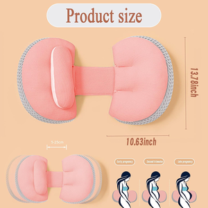 <span class=keywords><strong>Coussin</strong></span> de soutien du corps <span class=keywords><strong>ergonomique</strong></span> doux et respirant réglable pour femmes de maternité Oreiller de <span class=keywords><strong>grossesse</strong></span> rose avec housse en coton - Product Image 4