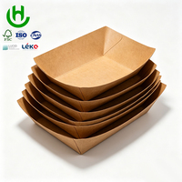 Boîte en carton personnalisée en gros, résistante à la graisse, avec impression de logo, pour snacks, frites, service de restauration à emporter