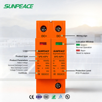 Dispositif de protection contre les surtensions 2P 20KA 40KA DC SPD 500V 600V 1000V, protection contre la foudre pour système solaire photovoltaïque