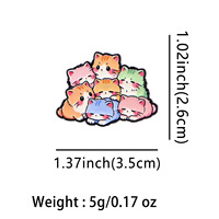 5 styles de pin's en émail mignons à l'effigie d'animaux de dessin animé, broches de revers Alien, Bouledogue, Dinosaure, Chat, Gorille, Pigeon, décoration de sac à dos, cadeau
