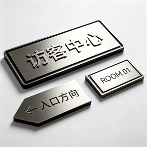 Letrero Comercial de Metal Personalizado, Placa de Número de Habitación con Letras 3D de Acero Inoxidable para Hotel, B&B, Tienda Minorista - Product Image 2