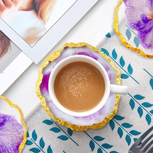 Dm742 drusy Coaster nhựa khuôn geode Epoxy cup Thảm trái cây khay silicon Thủ công mỹ nghệ cho DIY trang trí nội thất đúc - Product Image 5