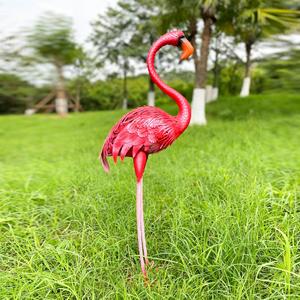 Statues et sculptures de flamants roses pour jardin, oiseaux en métal pour l'extérieur, art de jardin pour la maison, patio, pelouse, bassin, <span class=keywords><strong>parterre</strong></span> de fleurs - Product Image 5