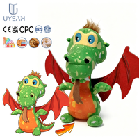 Jouets en peluche personnalisés UYEAH OEM/ODM, gros dinosaures, dinosaures dragons personnalisés avec des ailes, animaux en peluche en coton, poupées douces, cadeaux