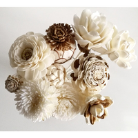 Diffuseur de parfum en fleurs de sola, roses, fleurs de sola en gros, assortiment de fleurs en bois de sola