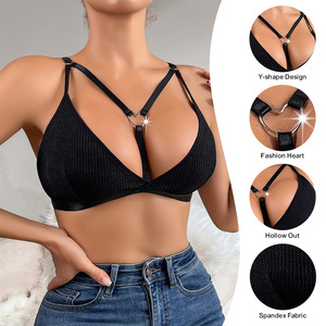 Reggiseno Bralette Senza Ferretto per Donna, Stile Europeo e Americano, con Spalline Regolabili - Product Image 3
