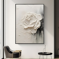 Design personnalisé de haute qualité Peintures murales de salon Fleur Peinture à l'huile Toile Art mural Hôtel Oeuvre