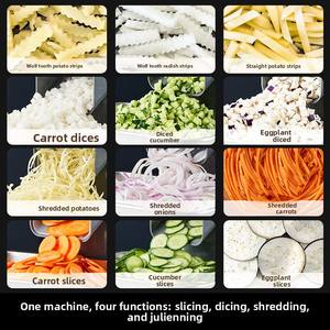 Cortador de Verduras Multifunción para Cocina: Cubos de Rábano, Granulador de <span class=keywords><strong>Cebolla</strong></span>, Rebanador de Patatas, Tiras de Mango, Picador Comercial para Cantina - Product Image 3