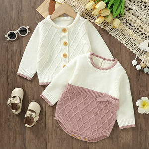 Mimixiong-Pyjama grenouillère avec cardigan et pull OEM pour bébé, ensemble de vêtements pour nouveau-né, livraison rapide - Product Image 2