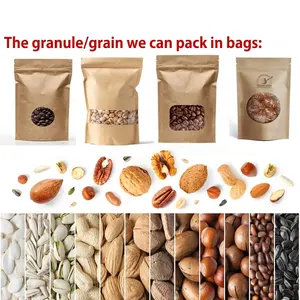 Automatic Rotary Nitrogen Flush Granule Grain Sachet Seeds Peanuts Popcorn Snacks Doypack Packaging Machine