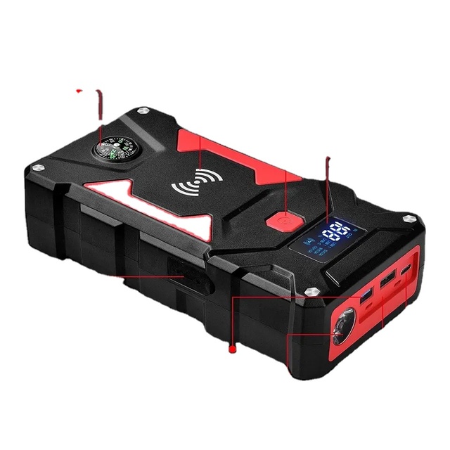 12V Car Jump Starter Multi-Function Car Jump Starter Mini Portable Car Jump Starter With Mobile Phone Wireless Fast Charging