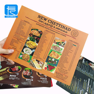 Menu Hotel Pernikahan Tahan Air Desain Kustom Grosir Kertas Menu PP PVC Menu Hotel Restoran