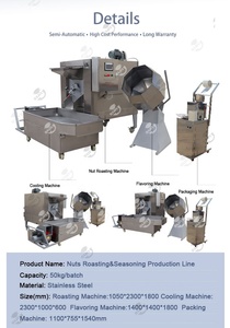 Nueva Máquina Rotatoria de Tambor para Recubrir y Sazonar Frutos Secos: Cacahuates Tostados, Almendras, Anacardos, con Saborizante Octogonal de <span class=keywords><strong>Harina</strong></span> de Alta Calidad - Product Image 3