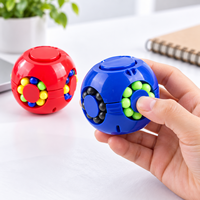 Jouet anti-stress 2-en-1 Magic Bean : cube rotatif, puzzle, spinner de doigt en plastique, boule sensorielle pour promotion