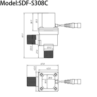 Dokunmasız Sensörlü Musluklar için Darbe Kilitlemeli Solenoid Valf Üreticisi DC 3V G3/4 IP67 Düşük Güçlü Uzun Ömürlü Plastik