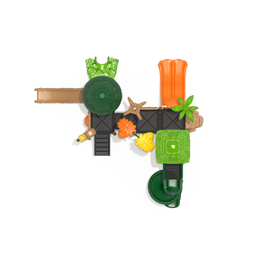 Équipements de <span class=keywords><strong>jeux</strong></span> pour enfants en plein air |   Ensemble de jeu sur le thème de la paille pour jardin personnalisé avec deux toboggans pour maternelle et collectivité - Product Image 3