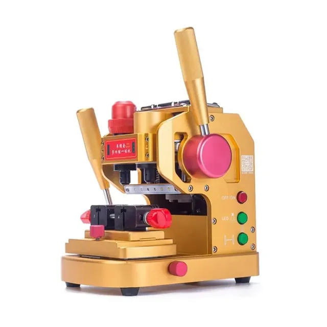 Customized Dual Key Cutting Machine for Cars Manual Multi-Clip Lock Automatic Function Polished Aluminum Alloy Car Key Cutting