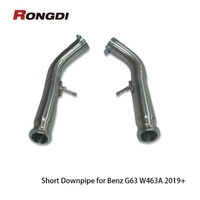 Tuyau d'échappement brossé pour Mercedes-Benz AMG G63 W464 4.0T M177 2019+ en acier inoxydable, tube court