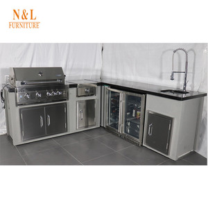 การจัดส่งสินค้าอย่างรวดเร็วการออกแบบห้อง<span class=keywords><strong>ครัว</strong></span>สแตนเลสกลางแจ้งตู้อ่างล้างจาน - Product Image 3