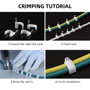 Vendita calda di <span class=keywords><strong>Clip</strong></span> per cavo tipo R 16mm in acciaio Nail in plastica strumento di gestione della rete 3.0*36mm cavo scaletta filo fune <span class=keywords><strong>Clip</strong></span> - Product Image 4
