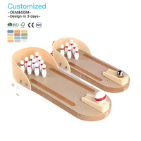 Table de bowling miniature pour enfants Eduland OEM ODM CPC CE, jeu éducatif interactif parent-enfant en bois, jouet Montessori pour enfants