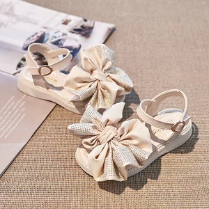 Sandali per ragazze 2023 estate nuove scarpe da principessa per bambina scarpe con strass rosso netto suola morbida scarpe per bambini grandi per bambini - Product Image 5
