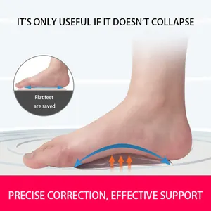 Semelle intérieure de soutien de la voûte plantaire en gel de silicone spécial pour prévenir les douleurs au pied et protéger la voûte plantaire des pieds pour talons hauts