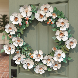 Corona Floral Rústica Hecha a Mano, Redonda, Decorativa, de Metal, sin Luces, en Paquete Individual, Estilo Artesanal - Product Image 3