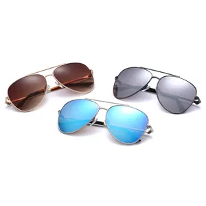 Gafas de sol clásicas de aviación para hombre y mujer, lentes de sol unisex, con logotipo personalizado, UV400