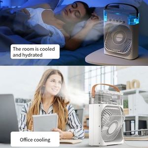 Ventilateur portable rechargeable Mist Dark Blue de grande capacité avec réservoir d'eau pour hommes et femmes - Product Image 2
