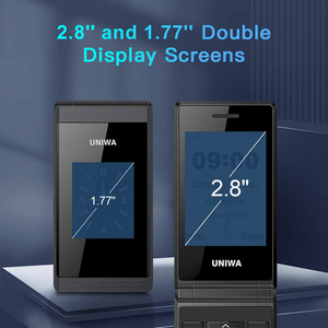 UNIWA-Teléfonos móviles X28 con botón grande, doble pantalla, función SOS, batería de 1200mAh, larga espera, teclado chino, teléfono móvil con tapa - Product Image 3