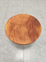 Table Basse Moderne en Bois Massif à Bord Brut, Robuste et Écologique, Polyvalente pour Bar à Domicile et Salle à Manger, Plateau de Table en Bois Massif de Qualité Supérieure