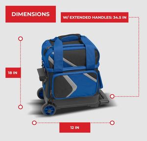 Single Ball Roller <b>Bowling</b> Bag with Wheels and Retractable Handle Single <b>Bowling</b> Ball Bag with Shoe Compartment - Product Image 3