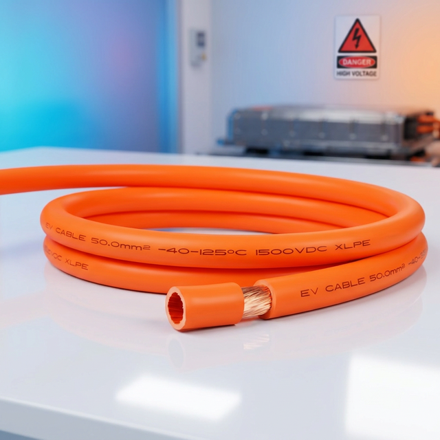 Battery Cable for EVR -40C to +125C 1500V High-Voltage Cable Bare Copper Conductor XLPE Insulation IP67 Rated Automotive Use