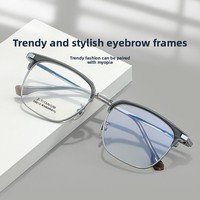 A10042 Lunettes tendance vintage pour hommes, monture sourcil, style rétro, montures de myopie pleine monture, lunettes carrées de haute qualité à bordure complète