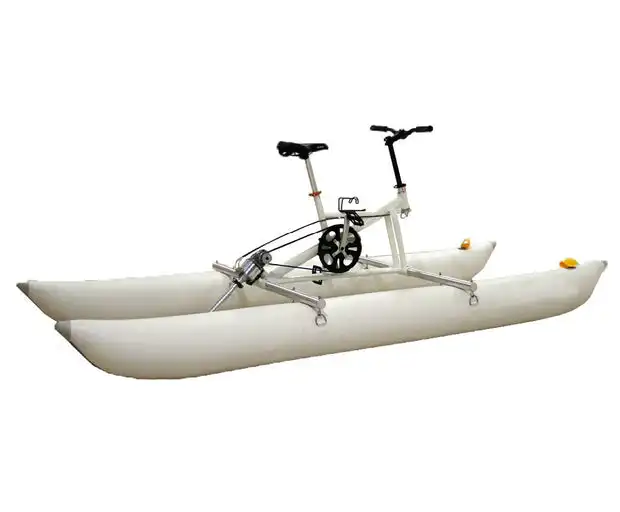 High Quality Sea Water Bike Lake Pedal Bicycle cycle Pedal Boat inflatable floating water bike for sale