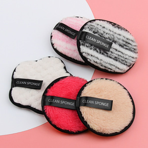 Nouvelles lingettes démaquillantes réutilisables en <span class=keywords><strong>microfibre</strong></span> super douce, lavables, personnalisées, en forme de cœur et de fleur - Product Image 4