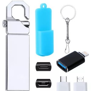 قرص <span class=keywords><strong>USB</strong></span> 2.0 معدني بسعة 2 تيرابايت/1 تيرابايت بتصميم تايجر باكل للهواتف المحمولة التي تعمل بنظام أندرويد، سعة كبيرة - Product Image 2